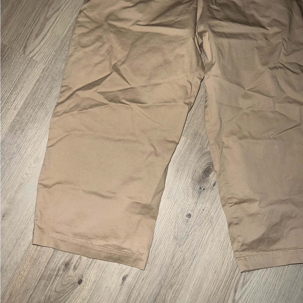 Zara Tan High Waisted Pleated Ankle Pants Size L - Picture 13 of 14